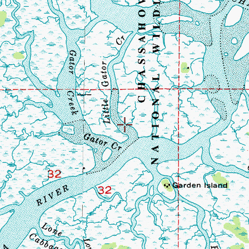 Topographic Map of Little Gator Creek, FL