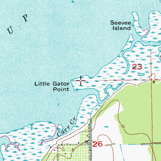Topographic Map of Little Gator Point, FL