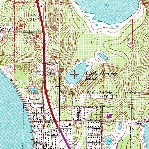 Topographic Map of Little Grassy Lake, FL