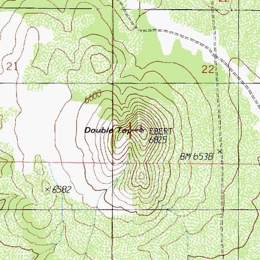 Topographic Map of Double Top, AZ