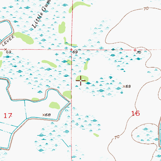 Topographic Map of Little Gumhead Marsh, FL