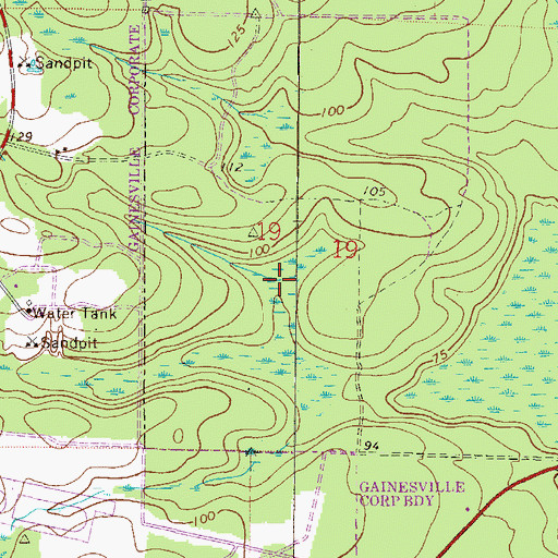 Topographic Map of Little Hatchet Creek, FL