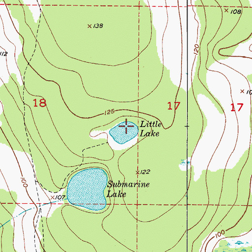 Topographic Map of Little Lake, FL