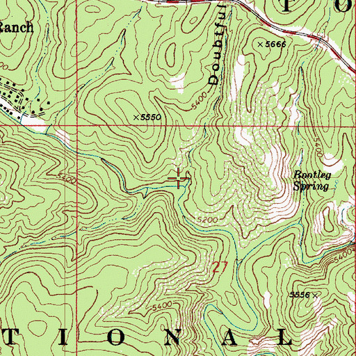 Topographic Map of Doubtful Canyon, AZ
