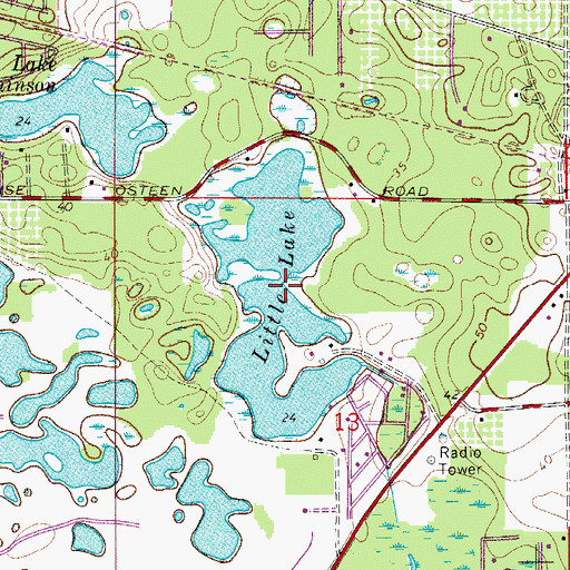 Topographic Map of Little Lake, FL