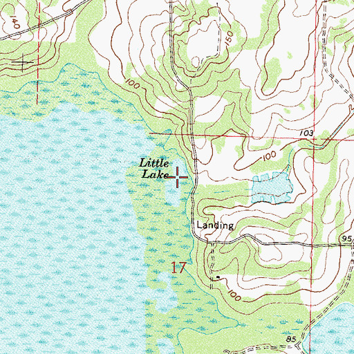 Topographic Map of Little Lake, FL