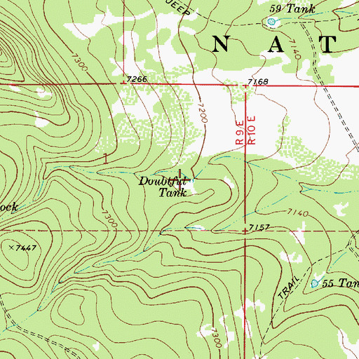 Topographic Map of Doubtful Tank, AZ