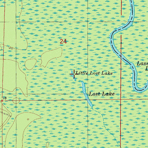 Topographic Map of Little Lost Lake, FL