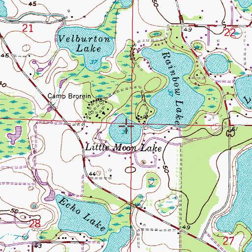Topographic Map of Little Moon Lake, FL