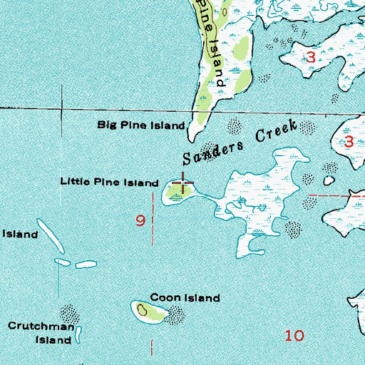 Topographic Map of Little Pine Island, FL