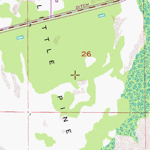 Topographic Map of Little Pine Island, FL