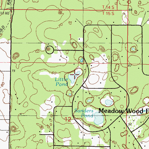 Topographic Map of Little Pond, FL