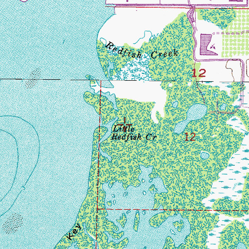Topographic Map of Little Redfish, FL