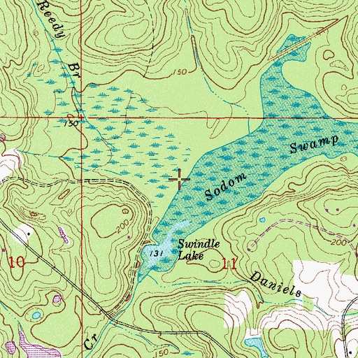 Topographic Map of Little Reedy Branch, FL