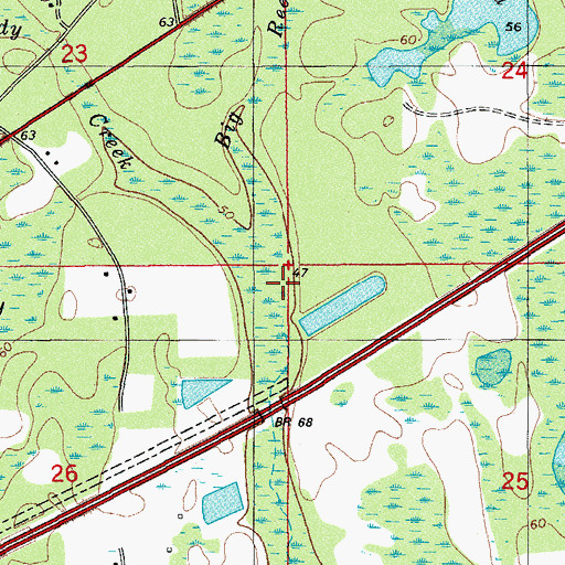 Topographic Map of Little Reedy Creek, FL