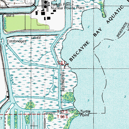 Topographic Map of Little River, FL