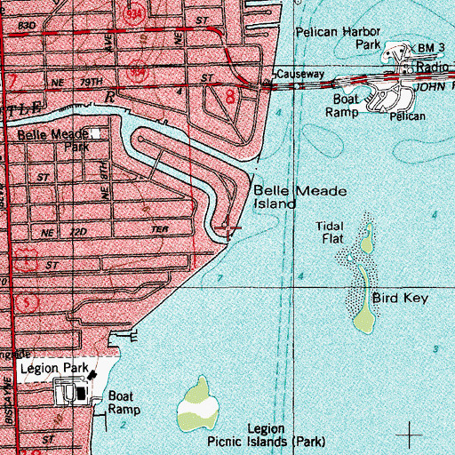 Topographic Map of Little River, FL