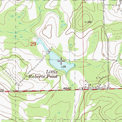 Topographic Map of Little Roberts Pond, FL