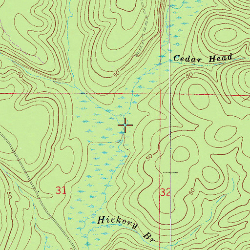 Topographic Map of Little Rocky Creek, FL
