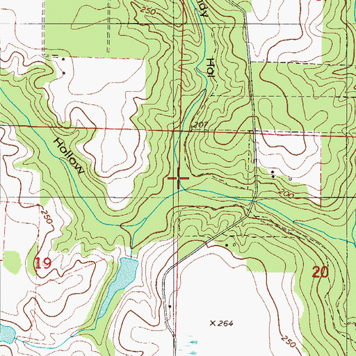 Topographic Map of Little Sandy Hollow, FL