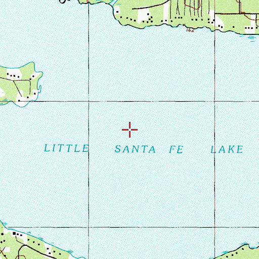 Topographic Map of Little Santa Fe Lake, FL