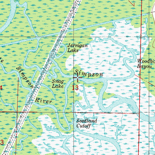Topographic Map of Little Simpson River, FL