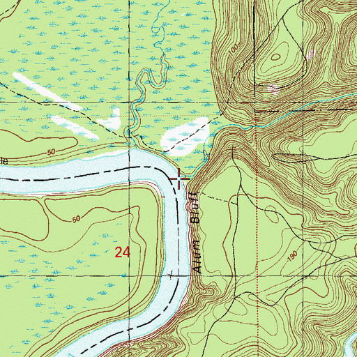 Topographic Map of Little Sweetwater Creek, FL