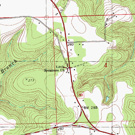 Topographic Map of Little Sycamore Church, FL