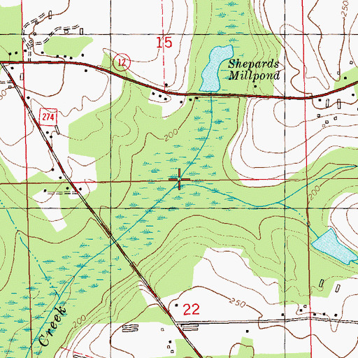 Topographic Map of Little Telogia Creek, FL