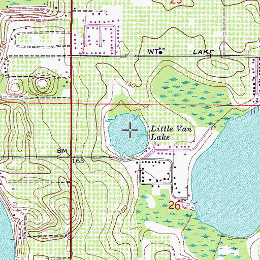 Topographic Map of Little Van Lake, FL