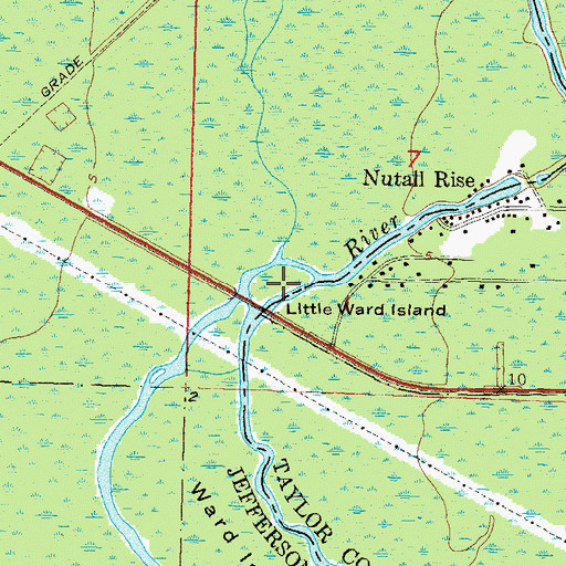 Topographic Map of Little Ward Island, FL