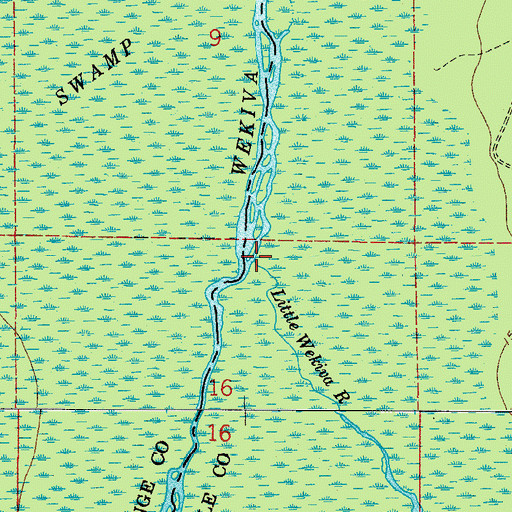 Topographic Map of Little Wekiva River, FL