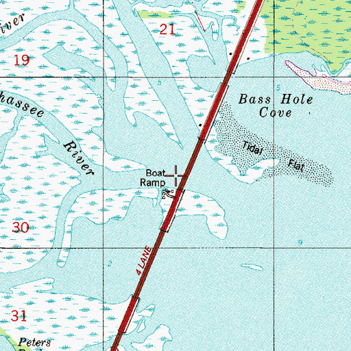 Topographic Map of Little White River, FL