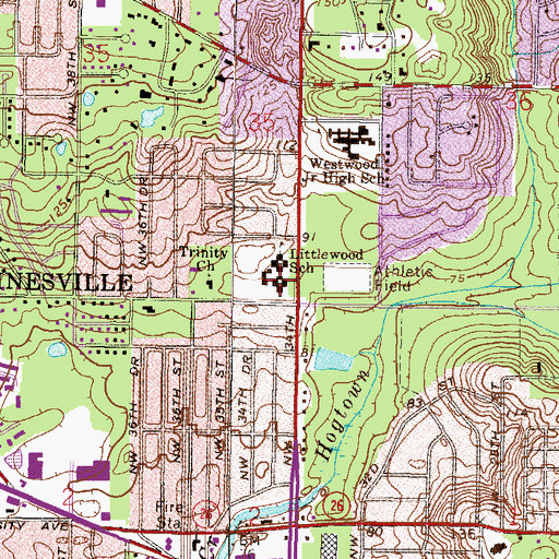 Topographic Map of Littlewood Elementary School, FL