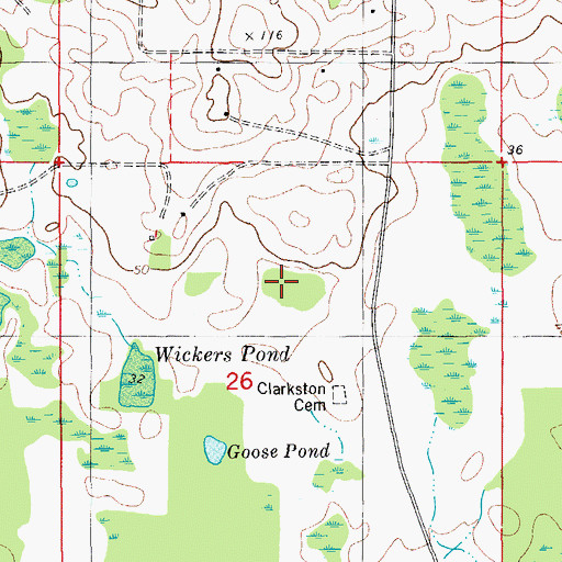 Topographic Map of Live Oak Pond, FL