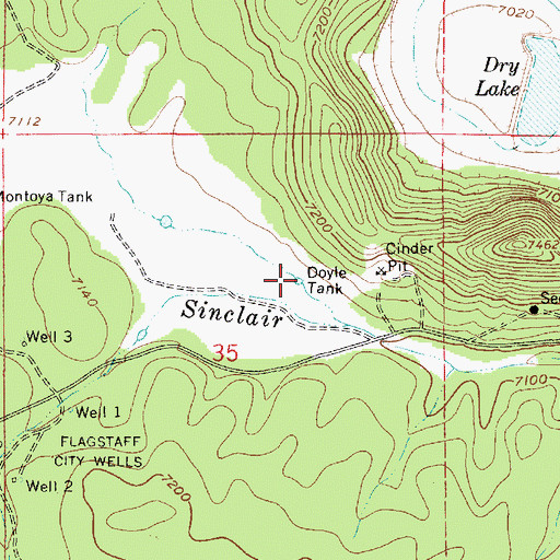 Topographic Map of Doyle Tank, AZ