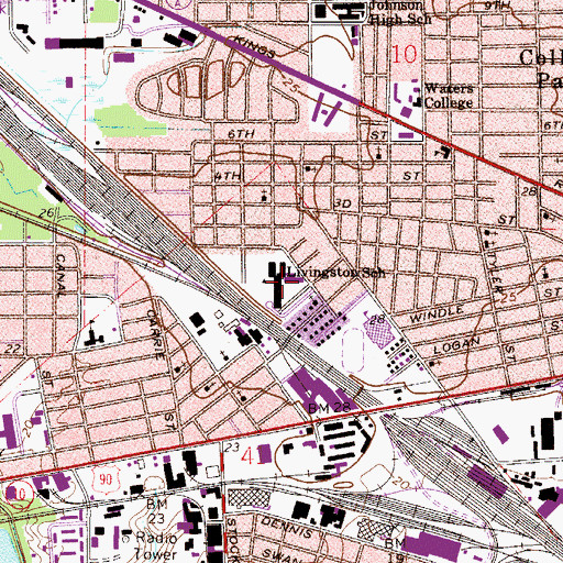 Topographic Map of Smart Pope Livingston Elementary School, FL