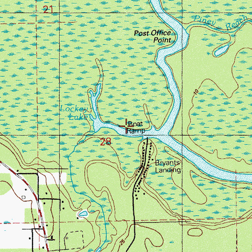 Topographic Map of Lockey Lake, FL