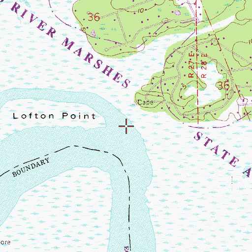 Topographic Map of Lofton Creek, FL
