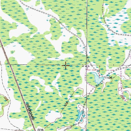Topographic Map of Loggy Pond Swamp, FL