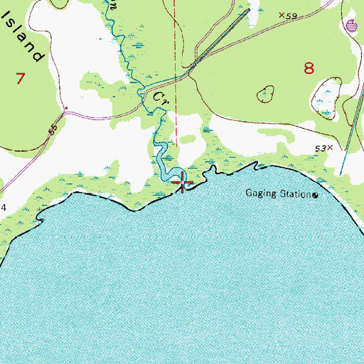 Topographic Map of London Creek, FL