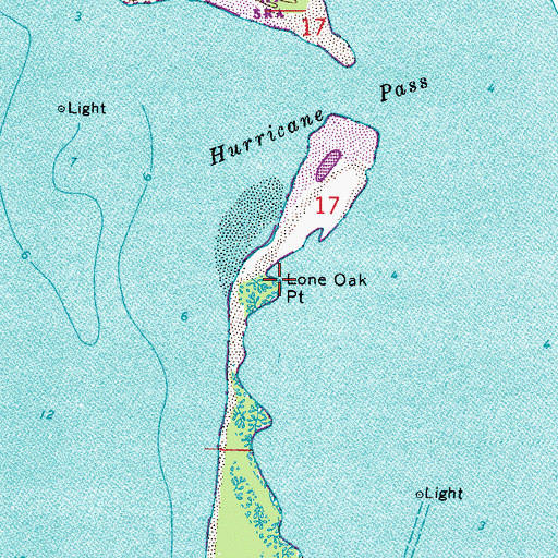 Topographic Map of Lone Oak Point, FL