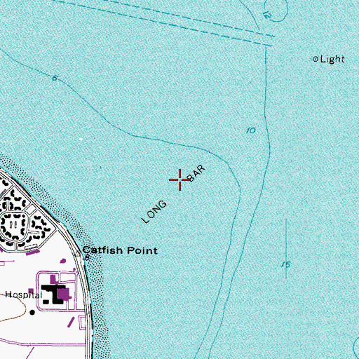 Topographic Map of Long Bar, FL