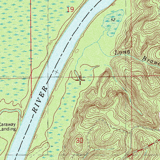 Topographic Map of Long Branch, FL