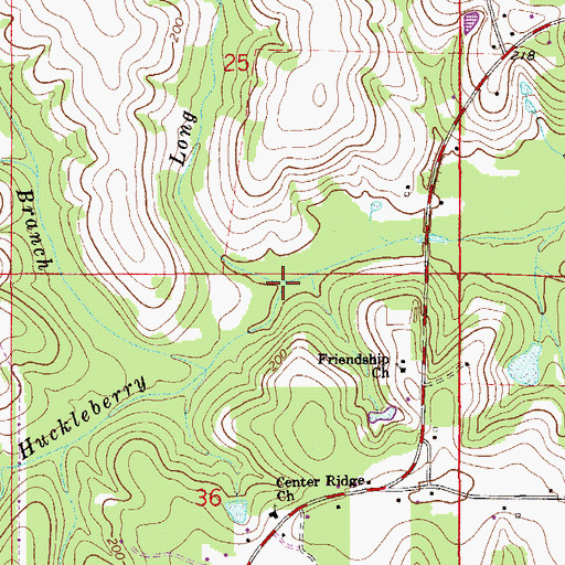 Topographic Map of Long Branch, FL