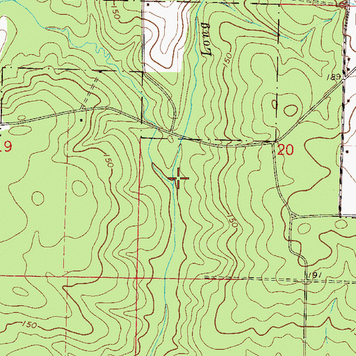 Topographic Map of Long Branch, FL