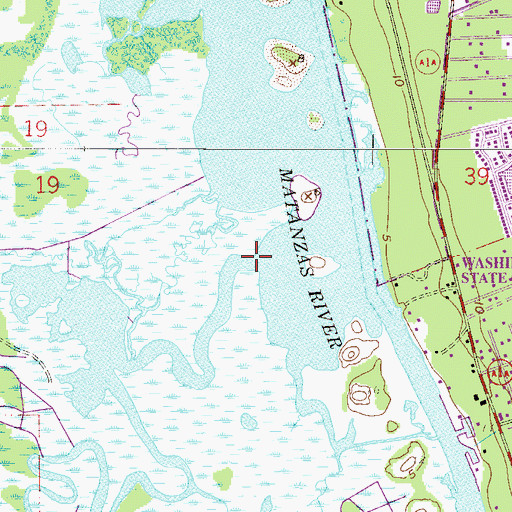 Topographic Map of Long Creek, FL
