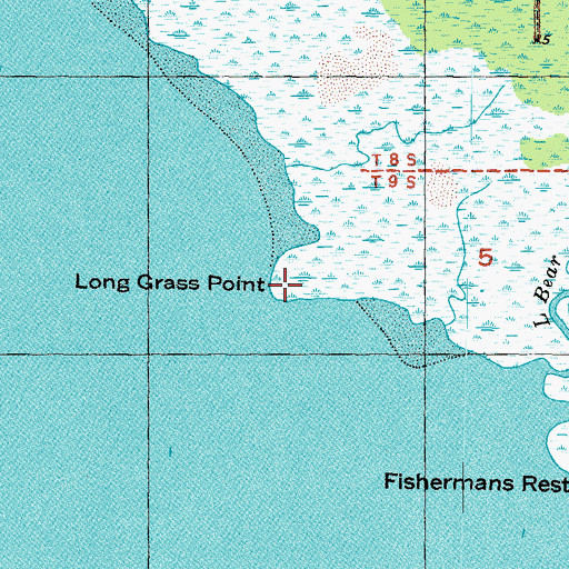 Topographic Map of Long Grass Point, FL