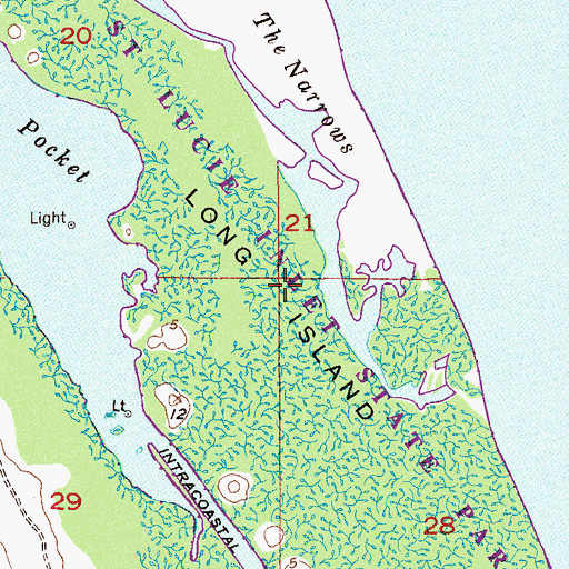 Topographic Map of Long Island, FL