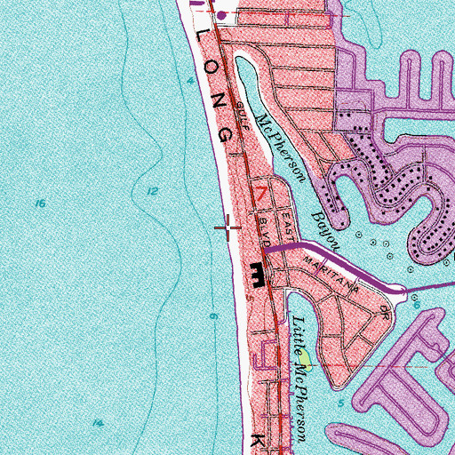 Topographic Map of Long Key, FL